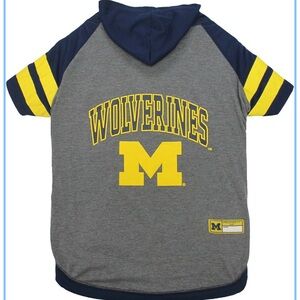 Pets First NCAA Michigan Wolverines Hoodie for Dogs & Cats, Medium